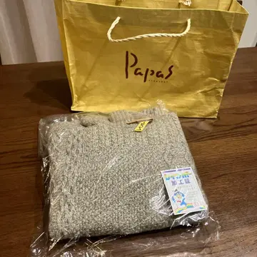 새상품급 파파스 플러스 니트 정가 50000엔 정도 미사용에 가까움