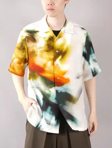 TAAKK / BLURRED FLOWER SILK SHIRTS