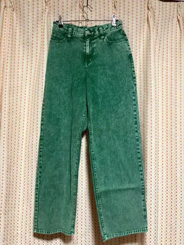 [ 익명 배송 ] 아사프로 RODEO CROWNS 컬러 데님 팬츠 그린