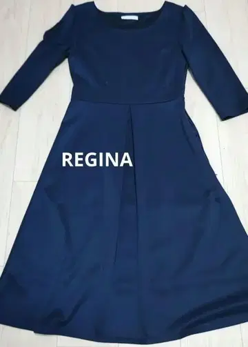 REGINA 스트레치 플레어 원피스 네이비 38