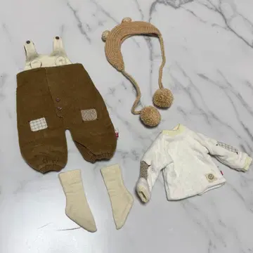 인형 의류 세트 오버롤 스웨터 모자