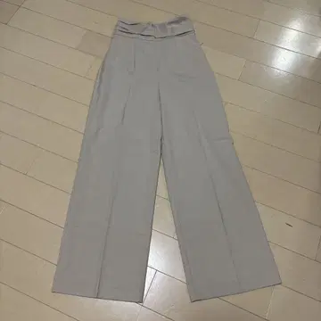 [] 그레이지 하이웨스트 와이드 팬츠