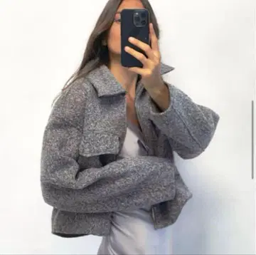 ZARA 부클레 크롭 자켓