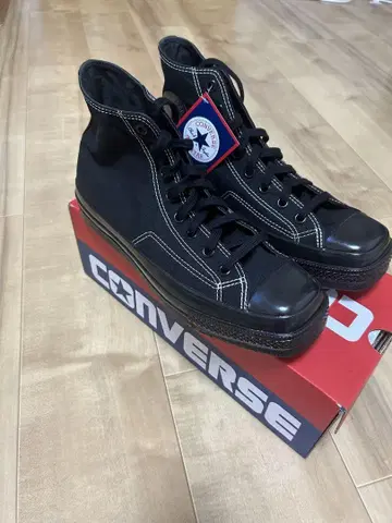CONVERSE 블랙 하이컷 스퀘어토