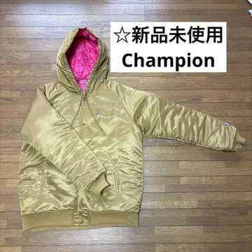 [ 당일 발송 ] Champion 후드 부착 자켓 베이지/핑크