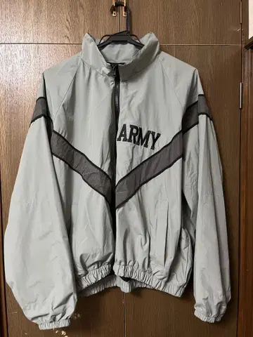 ARMY 로고 그레이 나일론 자켓 L 사이즈