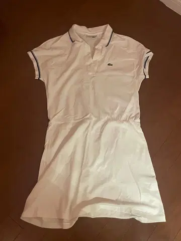 Lacoste 화이트 피케 셔츠 원피스 반팔
