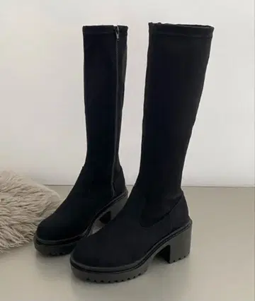 Shose in closet 통굽 핏 스트레치 롱 부츠