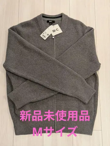 유니클로 크루넥 풀 집업 가디건 M 사이즈 그레이