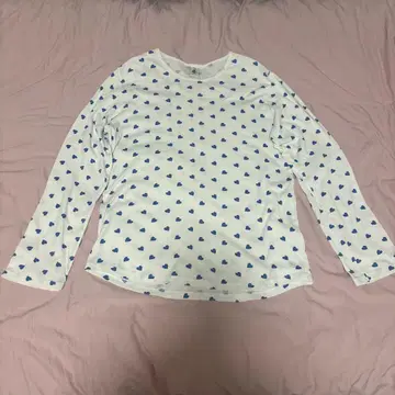 PETIT BATEAU 룸웨어 블루 하트 상하의 세트