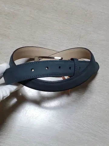 스웨이드 벨트 다크 블루