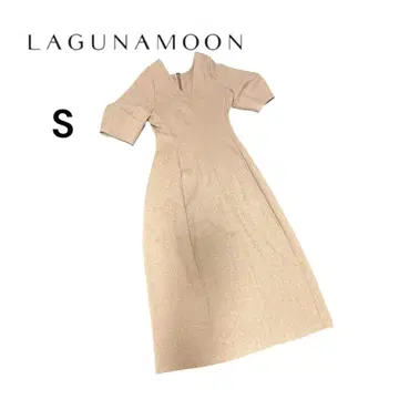 LAGUNAMOON 반팔 롱 원피스 S 베이지