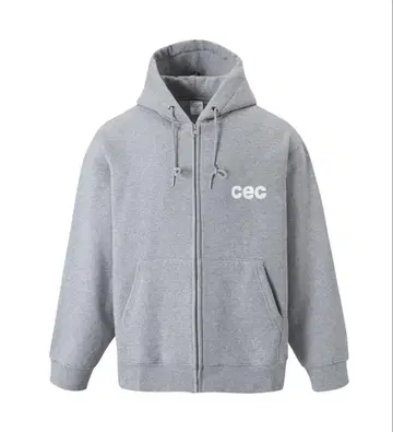 cec 그레이 풀 집업 후드티