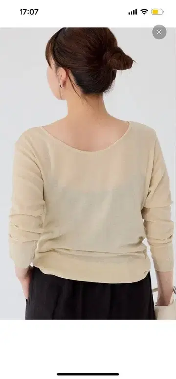 IENA 80/2 Mer-Cotton 스웨터 머신 풀오버 베이지
