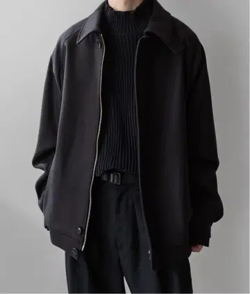 [ stein ] 오버사이즈드 멜톤 해링턴 자켓