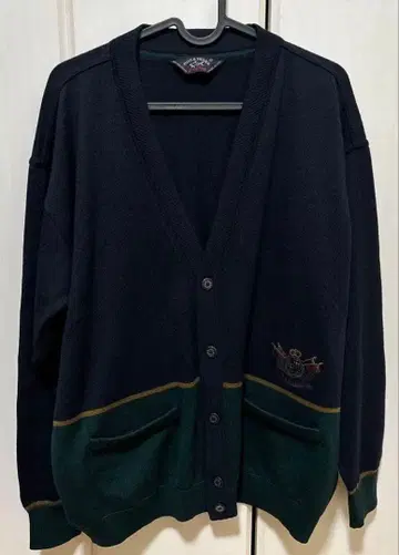 폴앤샤크 가디건 네이비/그린