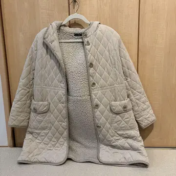 TAKASHIMAYA 베이지 퀼팅 롱 코트