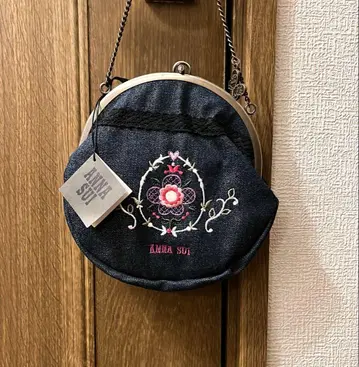 새상품 택 포함 ANNA SUI 안나수이 가마구치 데님 파우치