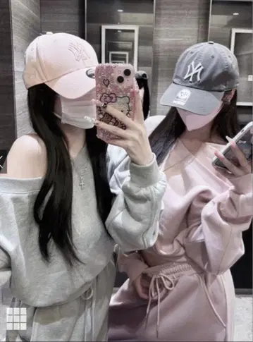 새상품 원숄더 맨투맨 x 와이드 팬츠 셋업[pm607a] GRL