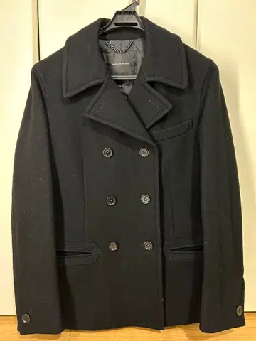 [ 새상품급 클리닝 완료 ] P 코트 피 코트 그린 레이블 블랙 검정