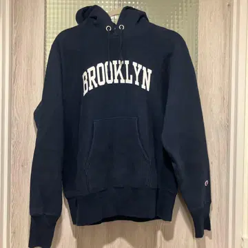 Champion BROOKLYN 프린트 빔즈별 후드티 M 네이비