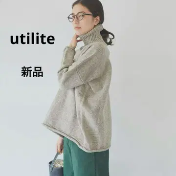 새상품 utilite 페루 하이랜드울 터틀넥 니트 그레이지