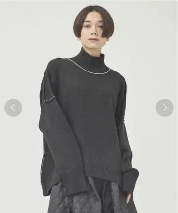 STUDIOUS 별주 EX.PLATING KNIT/스티치 오버 니트