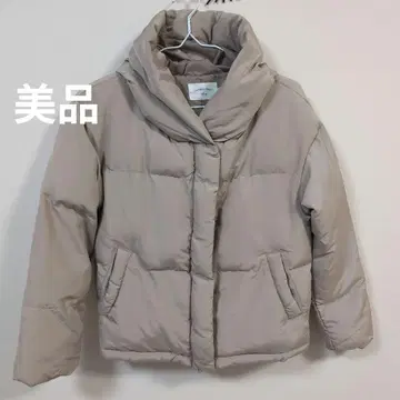 사만다 모스모스 블루 충전솜 코트 다운 코트 베이지 M