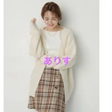 릴라 미들 가디건 사이즈 2 화이트