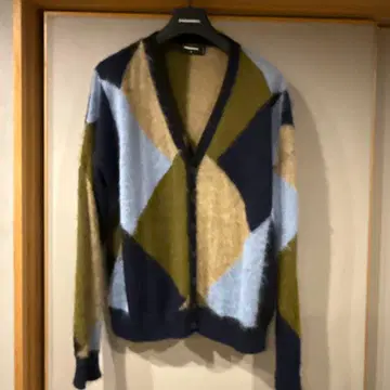 새상품급 dsquared2 기하학 패턴 모헤어 니트 가디건 S