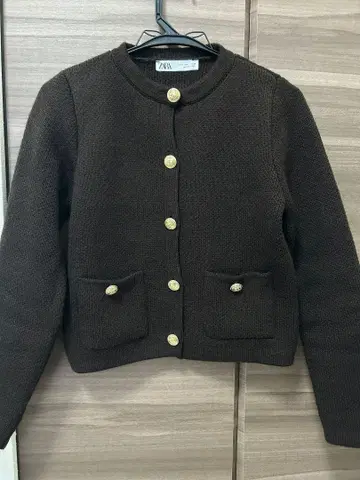 ZARA 브라운 노카라 자켓