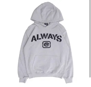 always stencil applique hoodie - grey