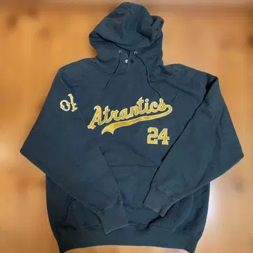 Atrantics 24 후드 부착 후드티 블랙