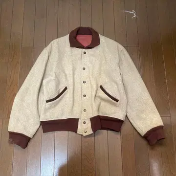 40s 리버서블 바시티 자켓 유니온 티켓 빈티지