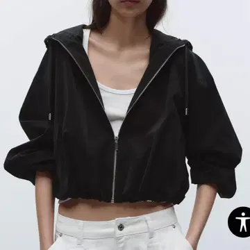 ZARA 밴딩 후드 부착 자켓