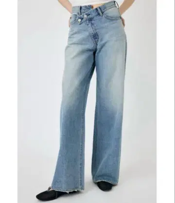 moussy [ CROSS WAIST WIDE STRAIGHT 0