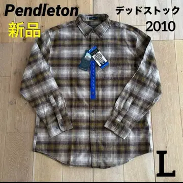 새상품 택 펜들턴 플란넬 셔츠 옴브레 브라운 L 2010년대