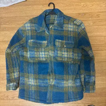ZARA 파랑과 노랑 체크 플란넬 셔츠 L 사이즈