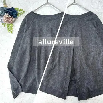 allureville 알아바일 크루넥 울 니트 그레이