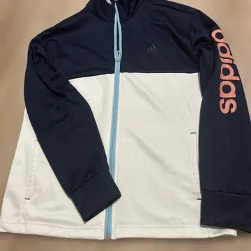 adidas 풀 지퍼 자켓 네이비/화이트 상하의 세트 S