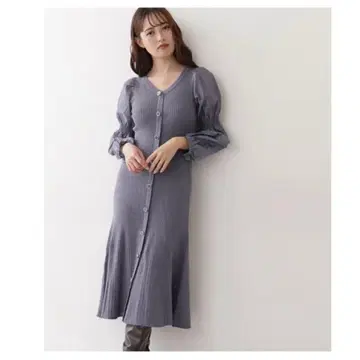 [ JILLby ] 리브 머메이드 니트 원피스