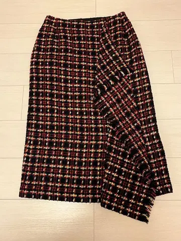 Demi-Luxe BEAMS 체크 무늬 타이트 스커트