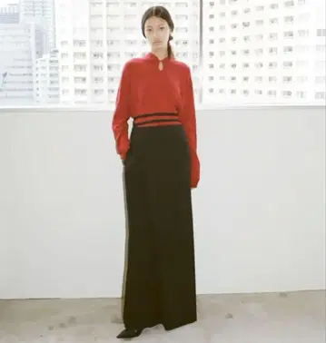 ENOF 차이나 니트 RED