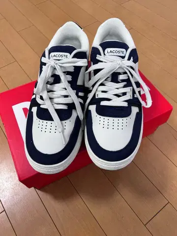 LACOSTE 화이트 네이비 스니커즈