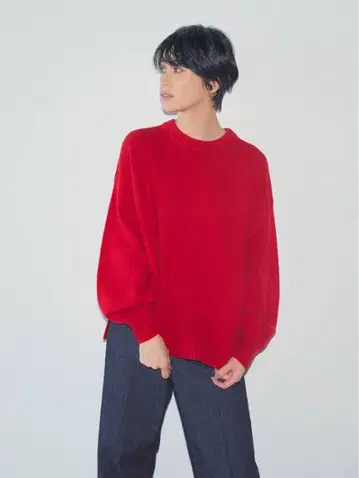 엑스트라 파인 메리노울 미들 게이지 크루넥 스웨터