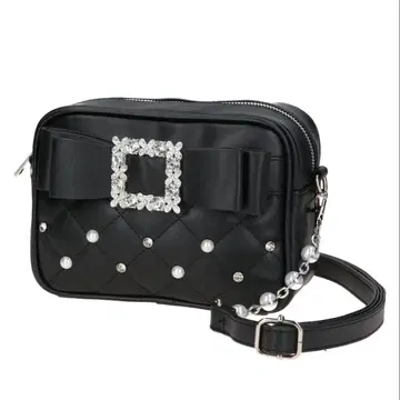 노에미 아가씨 비쥬 리본 숄더백 블랙