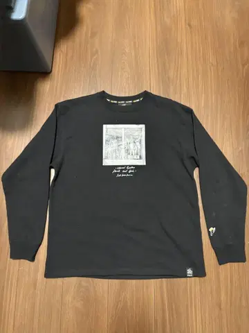FAT 아트 프린트 블랙 긴팔