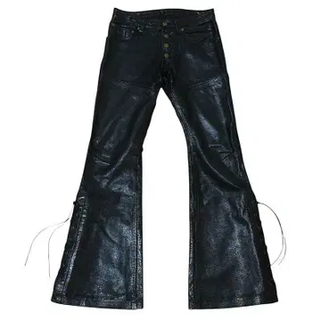 00s TORNADO MART 플레어 레더 팬츠 y2k