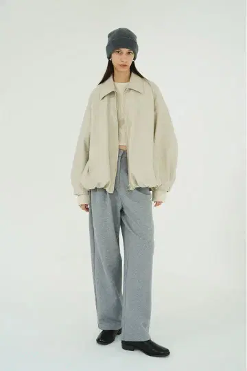 CLANE FAKE LEATHER BALLOON JACKET