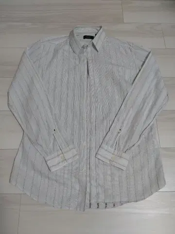 Paul Smith 화이트 스트라이프 긴팔 셔츠 M